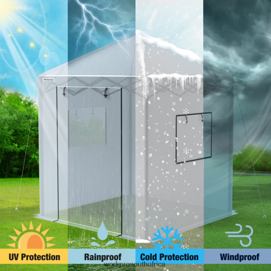ZA WORKPRO Portable Walk-in Greenhouse Morden 4B8V2T279 Tool