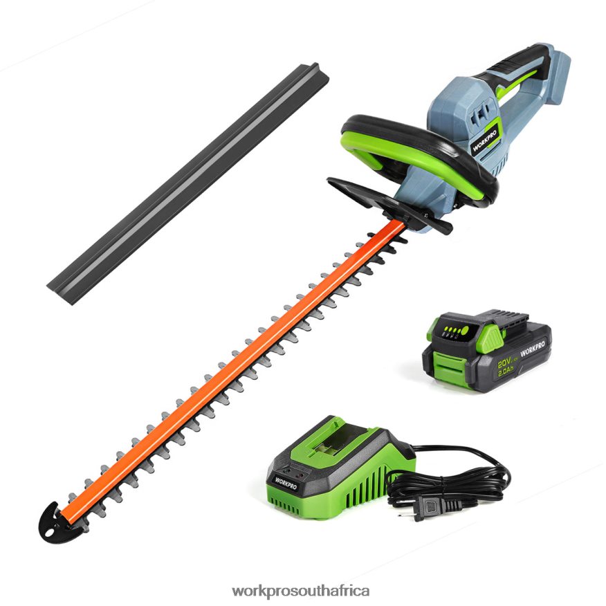 ZA WORKPRO 20V Cordless Hedge Trimmer Dual Action Blades Electric Gardening Tool 2.0Ah Battery and 1 Hour Quick Charger Included Morden 4B8V2T295 Tool