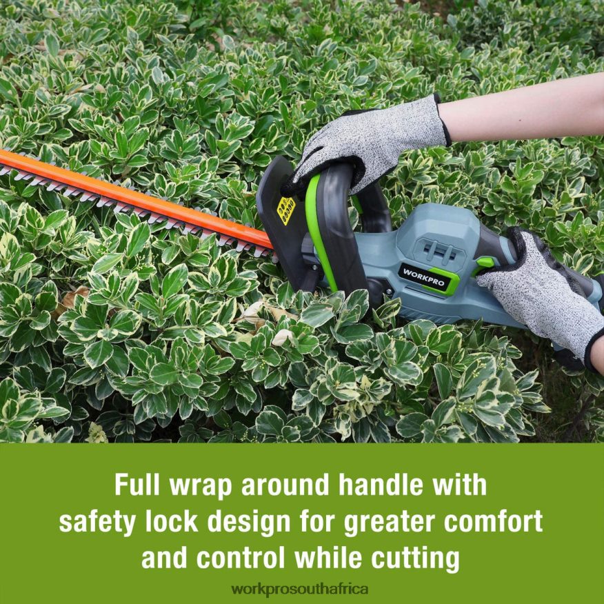 ZA WORKPRO 20V Cordless Hedge Trimmer Dual Action Blades Electric Gardening Tool 2.0Ah Battery and 1 Hour Quick Charger Included Morden 4B8V2T295 Tool