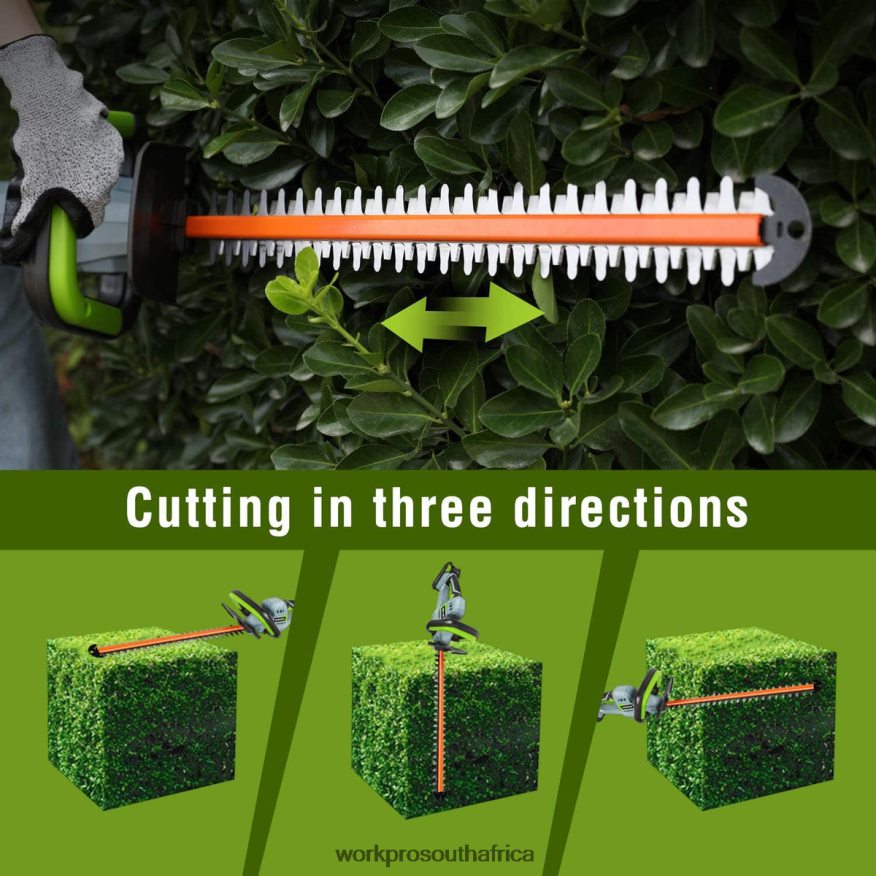 ZA WORKPRO 20V Cordless Hedge Trimmer Dual Action Blades Electric Gardening Tool 2.0Ah Battery and 1 Hour Quick Charger Included Morden 4B8V2T295 Tool