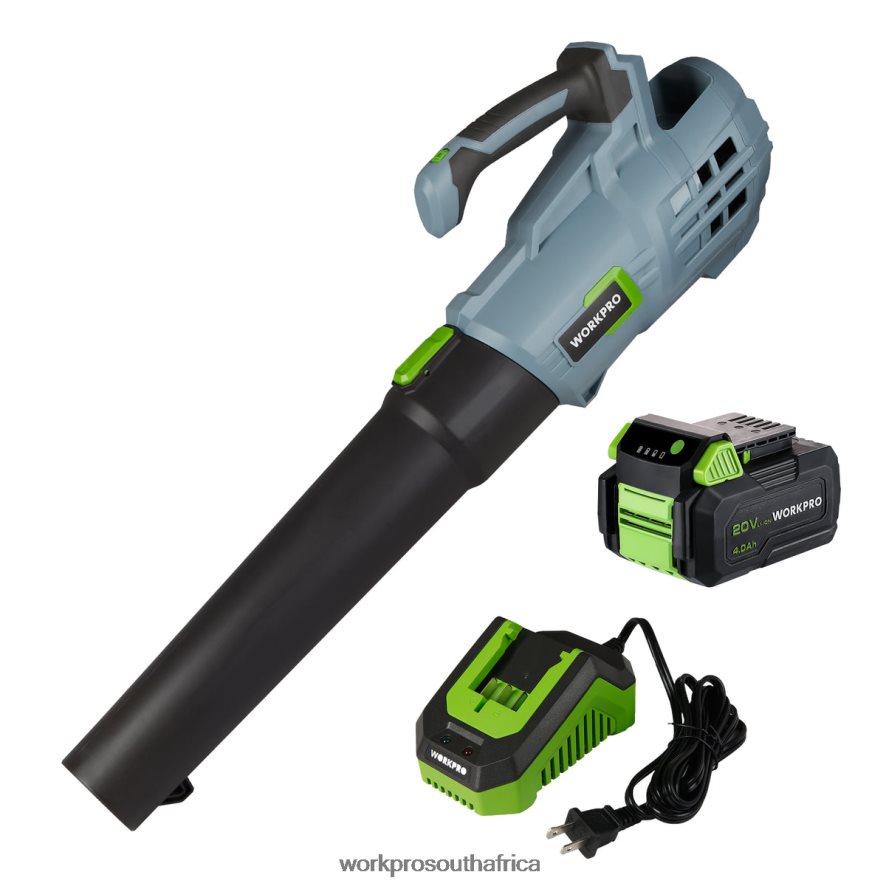 ZA WORKPRO 20V Cordless Leaf Blower with 5 Adjustable Speeds 4.0Ah Larger Capacity Battery and Quick Charger Included Helpful 4B8V2T292 Tool