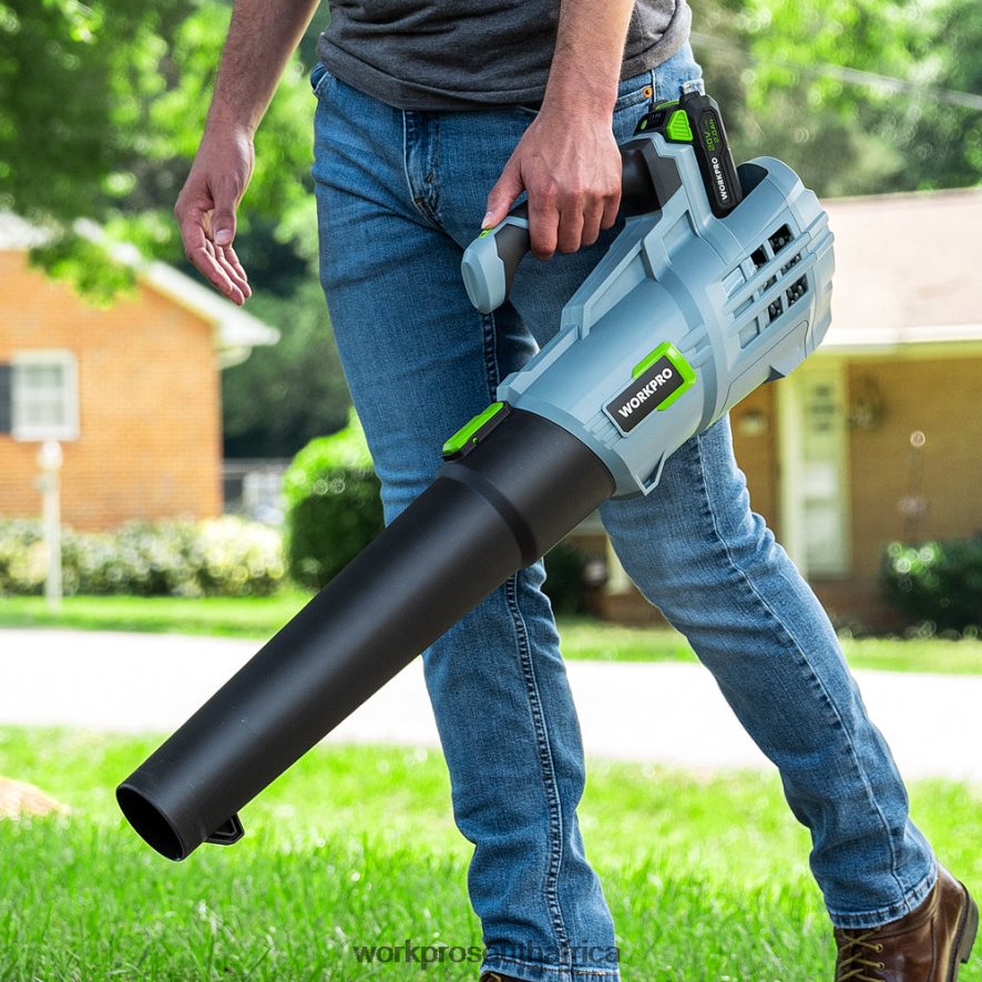 ZA WORKPRO 20V Cordless Leaf Blower with 5 Adjustable Speeds 4.0Ah Larger Capacity Battery and Quick Charger Included Helpful 4B8V2T292 Tool