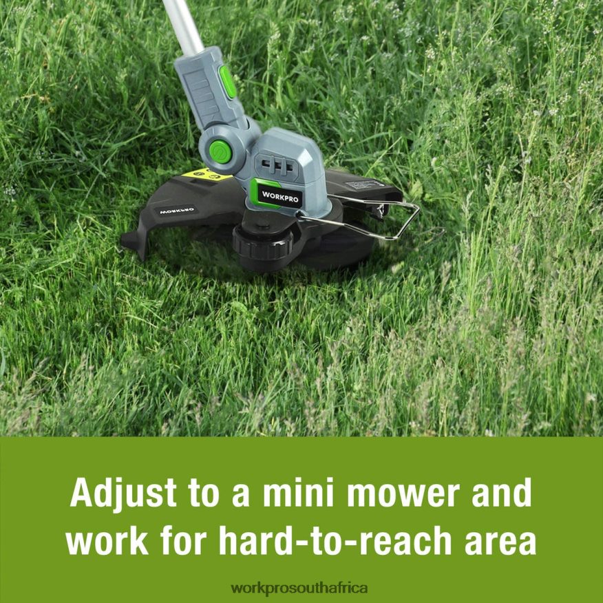 ZA WORKPRO 20V Cordless String Trimmer / Edger 12-inch with 2Ah Lithium-Ion Battery 1 Hour Quick Charger 16.4ft Trimmer Line Included Helpful 4B8V2T293 Tool