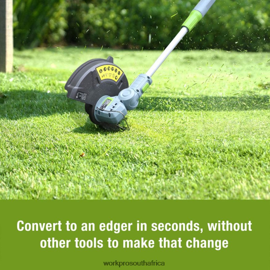 ZA WORKPRO 20V Cordless String Trimmer / Edger 12-inch with 2Ah Lithium-Ion Battery 1 Hour Quick Charger 16.4ft Trimmer Line Included Helpful 4B8V2T293 Tool