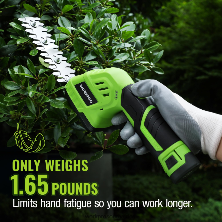 ZA WORKPRO 2 in 1 12V Electric Cordless Grass Hedge Shear & Handheld Shrubbery Trimmer, with 2.0Ah Rechargeable Lithium-Ion Battery and 1 Hour Fast Charger Morden 4B8V2T301 Tool
