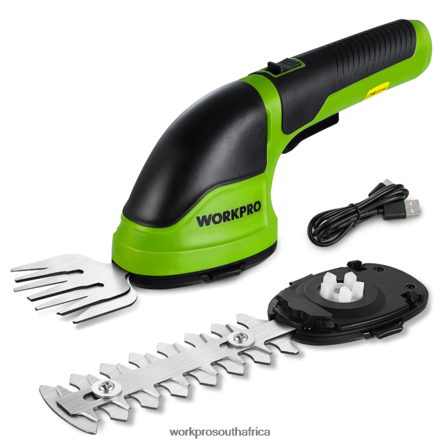 ZA WORKPRO 2 in 1 Handheld 3.6V Electric Cordless Shrubbery Trimmer Hedge Shears/Grass Cutter Pink/Green/White 4B8V2T268 Tool