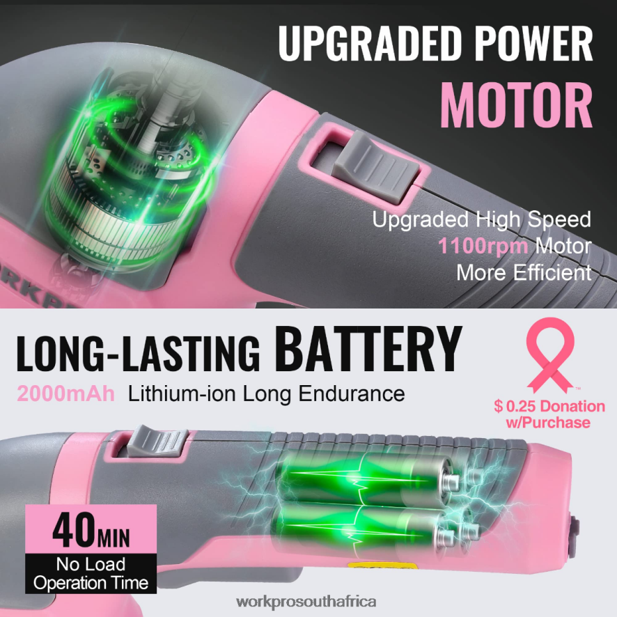 ZA WORKPRO 2 in 1 Handheld 3.6V Electric Cordless Shrubbery Trimmer Hedge Shears/Grass Cutter Pink/Green/White 4B8V2T268 Tool