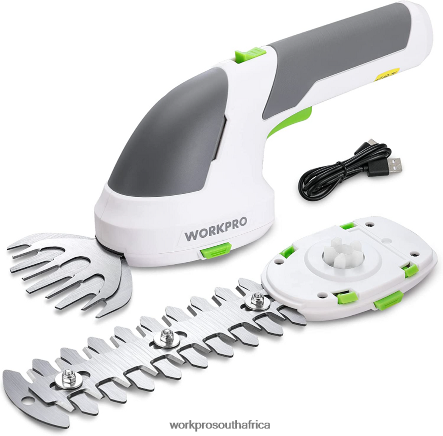 ZA WORKPRO 2 in 1 Handheld 7.2V Electric Cordless Shrubbery Trimmer Hedge Shears/Grass Cutter Pink/Green/White 4B8V2T269 Tool