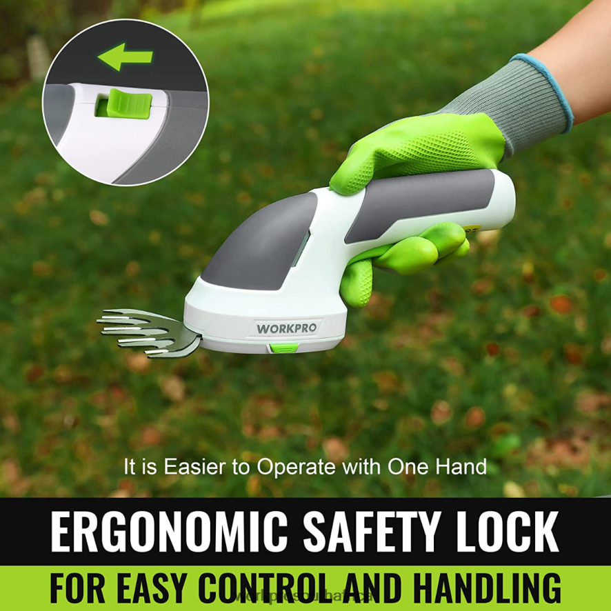 ZA WORKPRO 2 in 1 Handheld 7.2V Electric Cordless Shrubbery Trimmer Hedge Shears/Grass Cutter Pink/Green/White 4B8V2T269 Tool