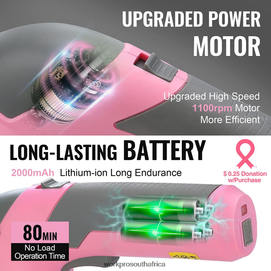 ZA WORKPRO 2 in 1 Handheld 7.2V Electric Cordless Shrubbery Trimmer Hedge Shears/Grass Cutter Pink/Green/White 4B8V2T269 Tool