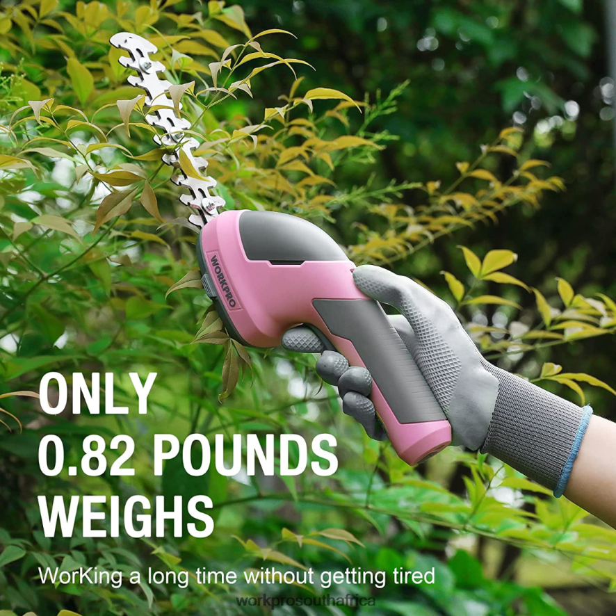 ZA WORKPRO 2 in 1 Handheld 7.2V Electric Cordless Shrubbery Trimmer Hedge Shears/Grass Cutter Pink/Green/White 4B8V2T269 Tool