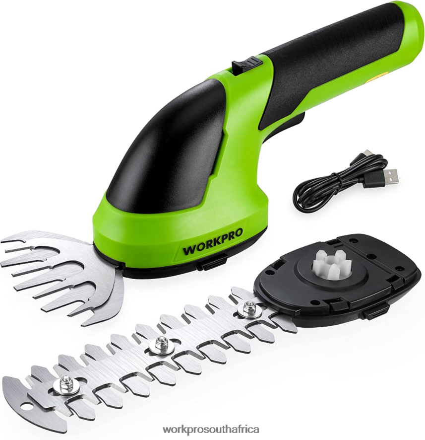 ZA WORKPRO 2 in 1 Handheld 7.2V Electric Cordless Shrubbery Trimmer Hedge Shears/Grass Cutter Pink/Green/White 4B8V2T269 Tool