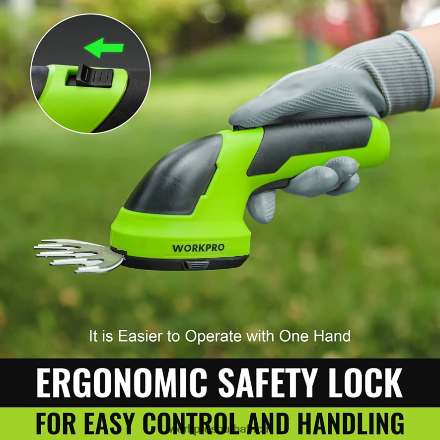 ZA WORKPRO 2 in 1 Handheld 7.2V Electric Cordless Shrubbery Trimmer Hedge Shears/Grass Cutter Pink/Green/White 4B8V2T269 Tool