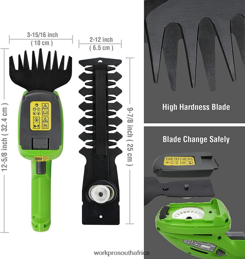 ZA WORKPRO 2 in 1 Handheld Hedge Trimmer 7.2V Electric Grass Trimmer Hedge Shears/Grass Cutter Morden 4B8V2T294 Tool