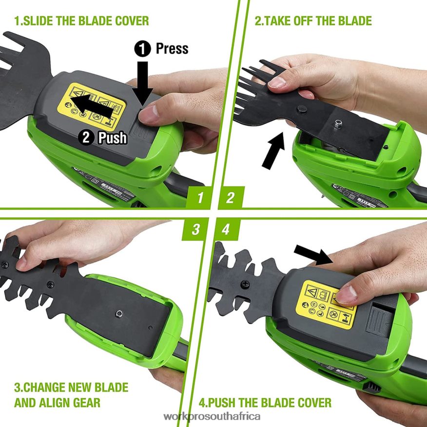 ZA WORKPRO 2 in 1 Handheld Hedge Trimmer 7.2V Electric Grass Trimmer Hedge Shears/Grass Cutter Morden 4B8V2T294 Tool