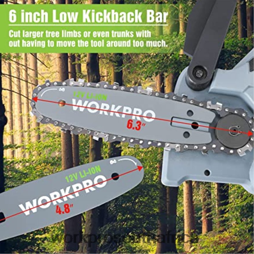 ZA WORKPRO Cordless Chain Saw & 7 Piece Garden Tools Set & 2 Pairs Garden Gloves & Garden Knee Pads Useful 4B8V2T314 Tool