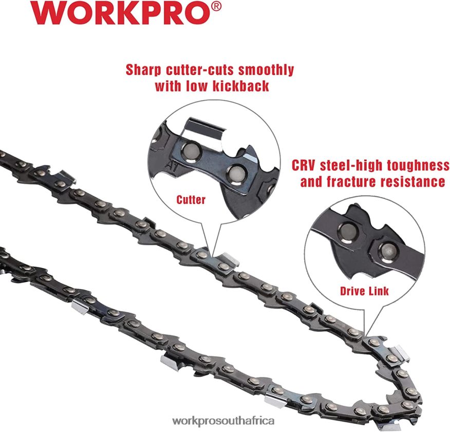 ZA WORKPRO 2-Pack Chainsaw Chain, 3/8\"Pitch, 56 Drive Links Wood Cutting Saw Chain for Chainsaw Parts Useful 4B8V2T204 Tool