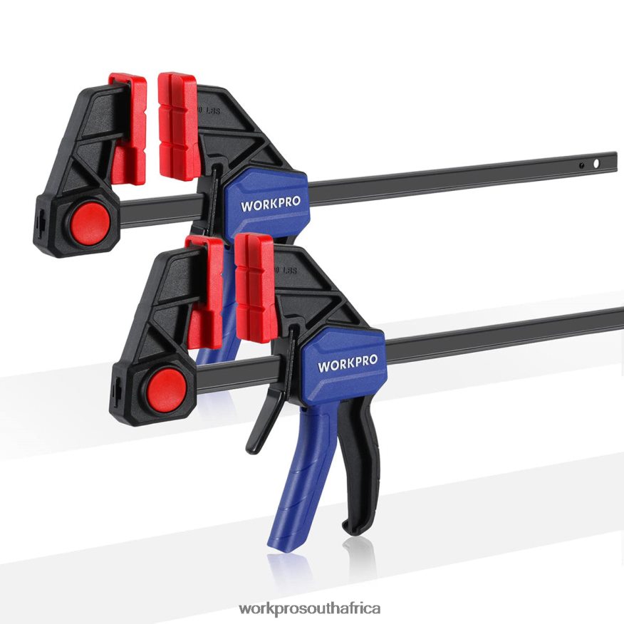 ZA WORKPRO 2 Pcs Bar Clamps for Woodworking, Medium Duty 300lbs One-Handed Clamp/Spreader Helpful 4B8V2T123 Tool