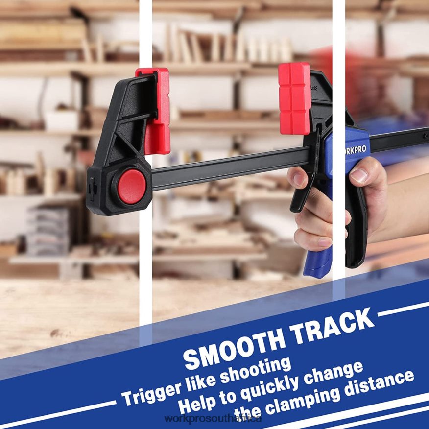 ZA WORKPRO 2 Pcs Bar Clamps for Woodworking, Medium Duty 300lbs One-Handed Clamp/Spreader Morden 4B8V2T118 Tool