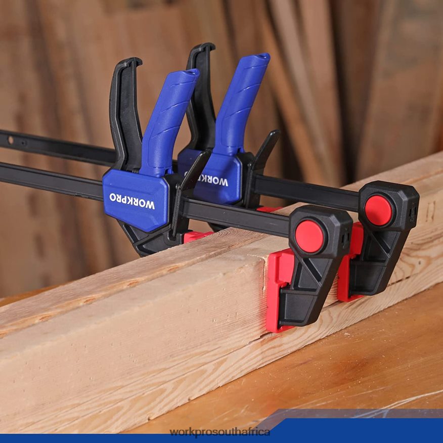 ZA WORKPRO 2 Pcs Bar Clamps for Woodworking, Medium Duty 300lbs One-Handed Clamp/Spreader Morden 4B8V2T118 Tool