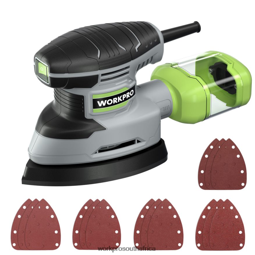 ZA WORKPRO 1.6 Amp Detail Sander, 13000 OPM Compact Electric Sander with Dust Collector Helpful 4B8V2T239 Tool