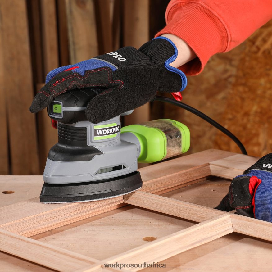 ZA WORKPRO 1.6 Amp Detail Sander, 13000 OPM Compact Electric Sander with Dust Collector Helpful 4B8V2T239 Tool