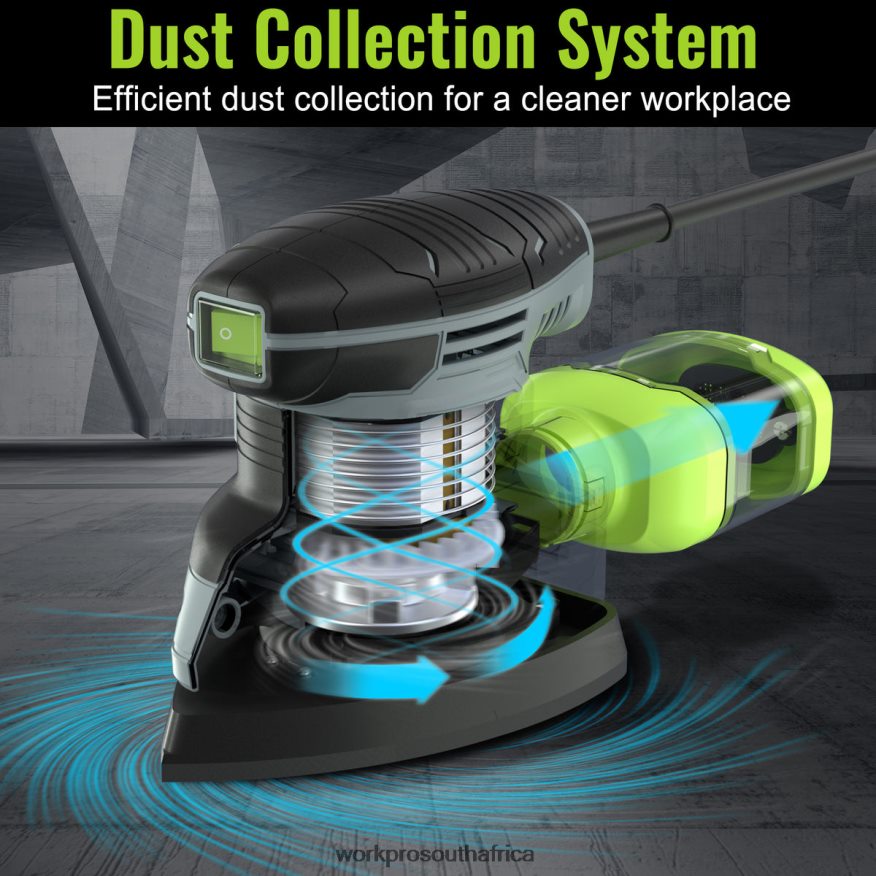 ZA WORKPRO 1.6 Amp Detail Sander, 13000 OPM Compact Electric Sander with Dust Collector Helpful 4B8V2T239 Tool