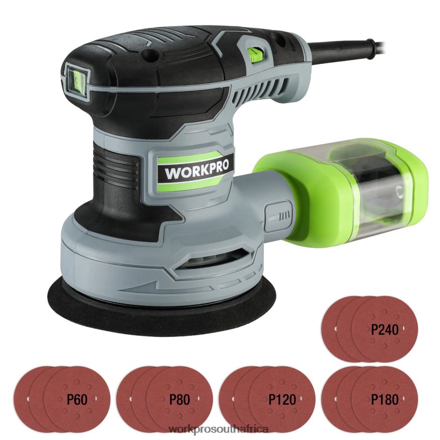 ZA WORKPRO 2.5 Amp Electric 5-Inch Random Orbit Sander, 6 Variable Speeds 7000 to 14000 RPM Useful 4B8V2T233 Tool