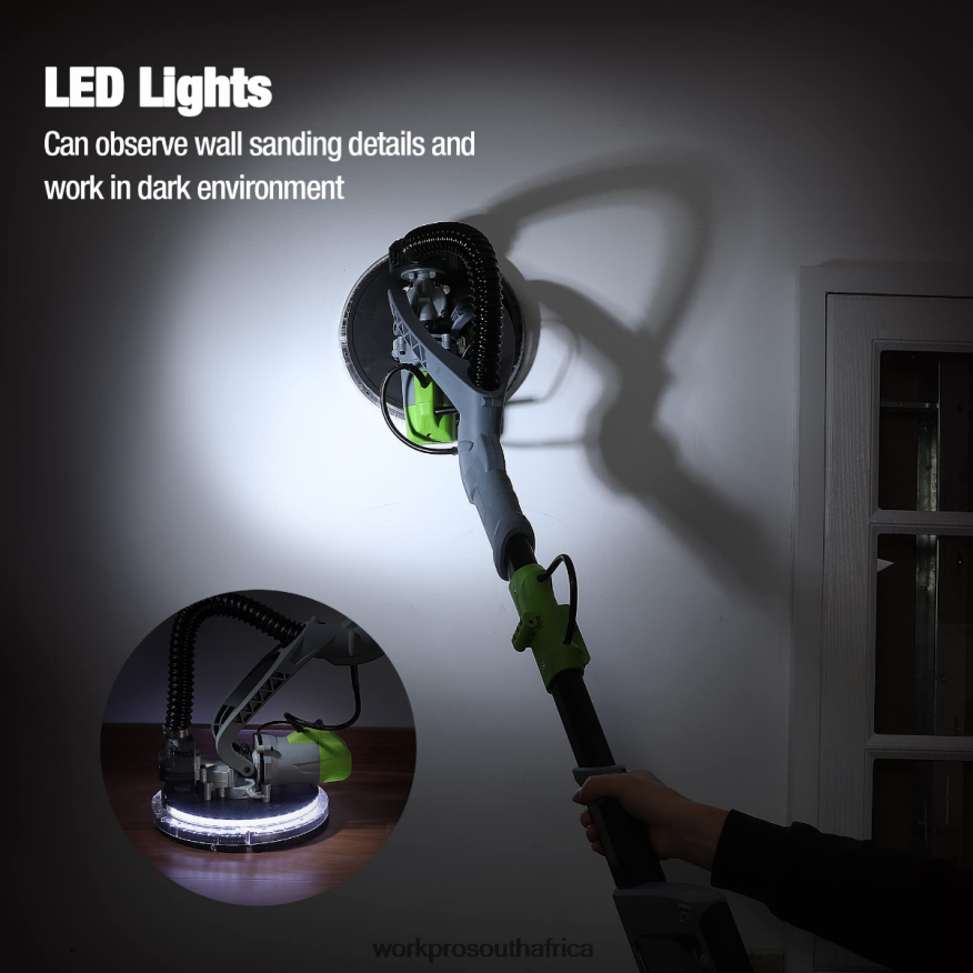ZA WORKPRO 720W Electric Drywall Sander with Vacuum Morden 4B8V2T228 Tool