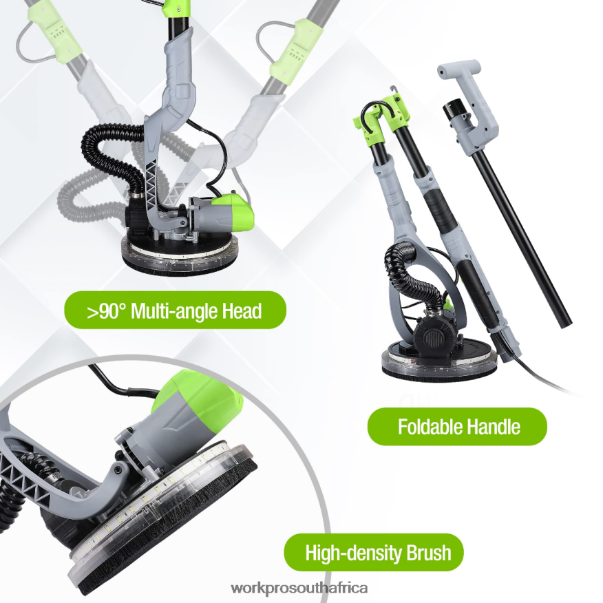 ZA WORKPRO 720W Electric Drywall Sander with Vacuum Morden 4B8V2T228 Tool