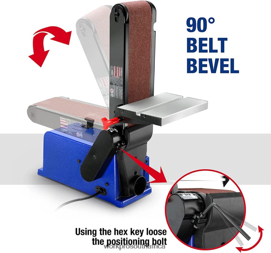 ZA WORKPRO Belt Disc Sander, 4 in. x 36 in. Belt & 6 in. Disc Sander with 6 pcs Sandpapers, Cast Iron Base for Sanding Woodworking Useful 4B8V2T235 Tool