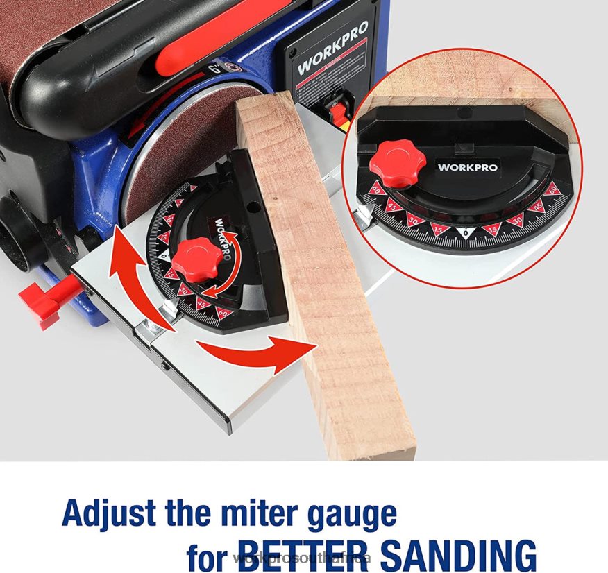 ZA WORKPRO Belt Disc Sander, 4 in. x 36 in. Belt & 6 in. Disc Sander with 6 pcs Sandpapers, Cast Iron Base for Sanding Woodworking Useful 4B8V2T235 Tool