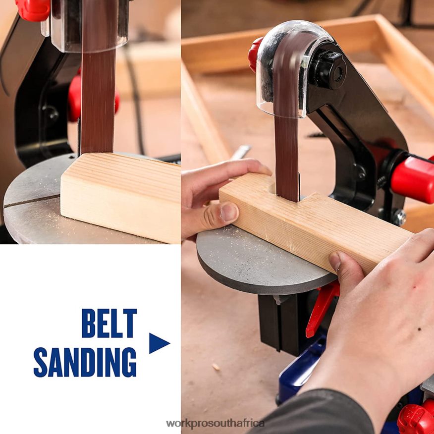 ZA WORKPRO Disc Belt Sander, 1 in. x 30 in. Belt & 5 in. Sanding Disc, including 6 PCS Sandpapers Helpful 4B8V2T237 Tool