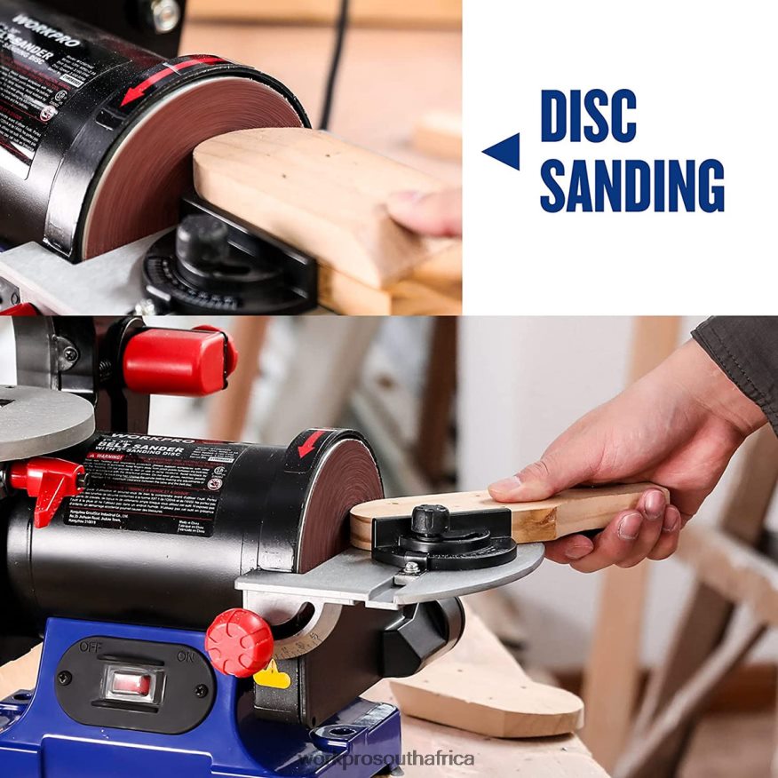 ZA WORKPRO Disc Belt Sander, 1 in. x 30 in. Belt & 5 in. Sanding Disc, including 6 PCS Sandpapers Helpful 4B8V2T237 Tool