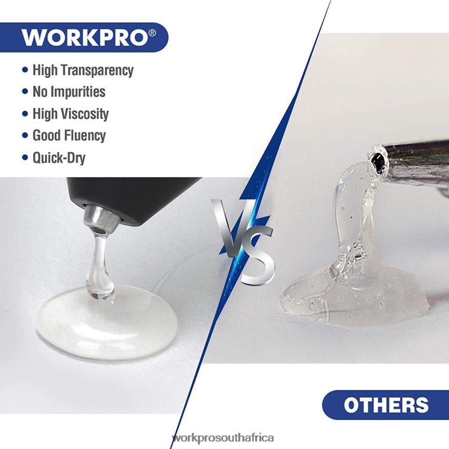 ZA WORKPRO 100-pack Full Size Hot Glue Sticks Compatible with Most Glue Guns New 4B8V2T196 Tool