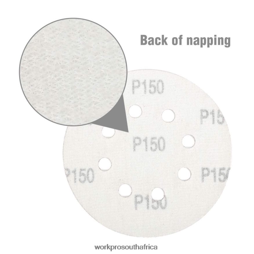 ZA WORKPRO 150 Pcs Sanding Discs Set for Random Orbital Sander Helpful 4B8V2T197 Tool