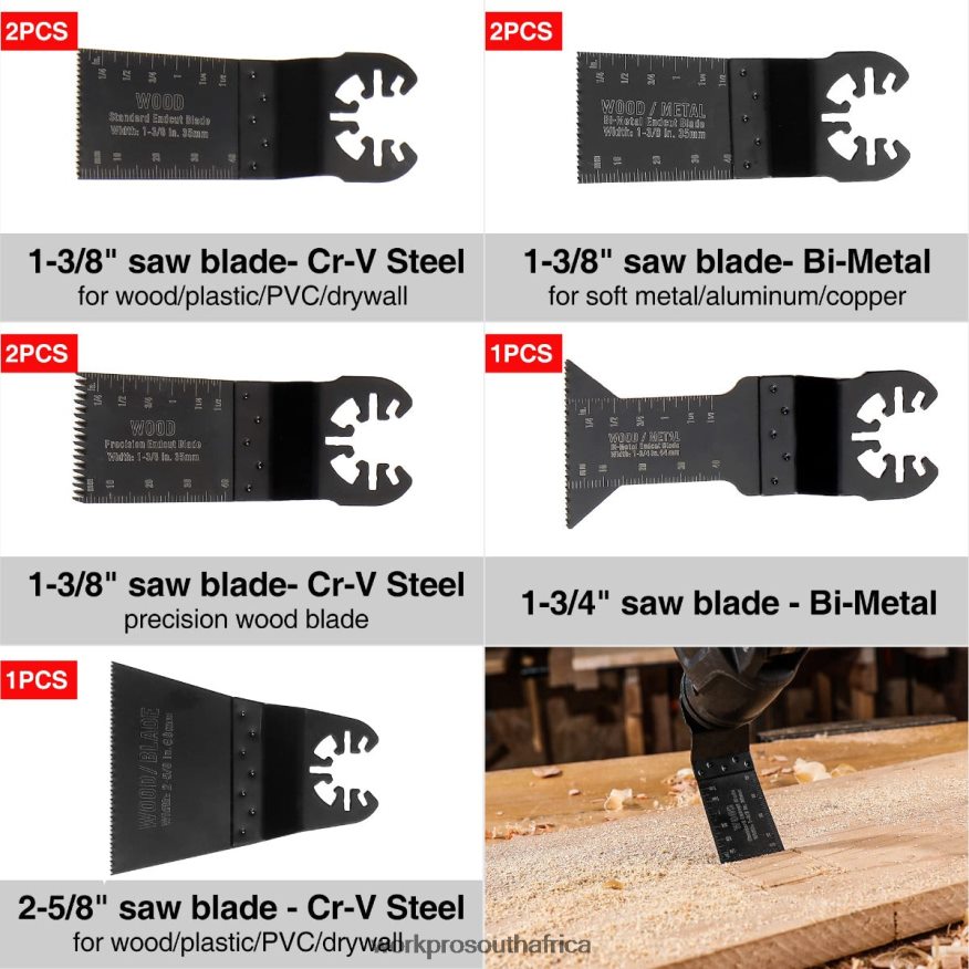 ZA WORKPRO 25 Pcs Oscillating Saw Blades, Cutting Blade, Universal Multitool Accessory for Sanding, Grinding, and Cutting Morden 4B8V2T200 Tool
