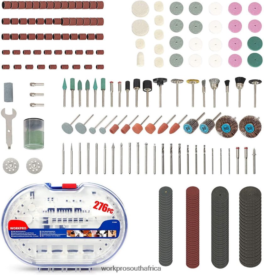 ZA WORKPRO 276 Pcs Rotary Tool Accessories Kit Cutting Carving and Polishing Universal Fitment Morden 4B8V2T191 Tool