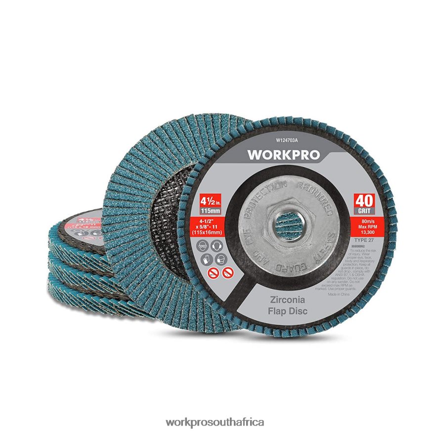 ZA WORKPRO 5 Pack Zirconia Flap Disc, Angle Grinder Sanding Disc, 4-1/2 inch Grinding Wheels Useful 4B8V2T206 Tool