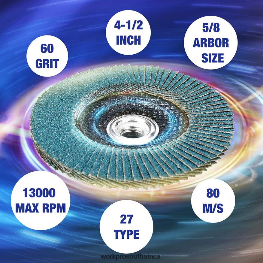 ZA WORKPRO 5 Pack Zirconia Flap Disc, Angle Grinder Sanding Disc, 4-1/2 inch Grinding Wheels Useful 4B8V2T206 Tool