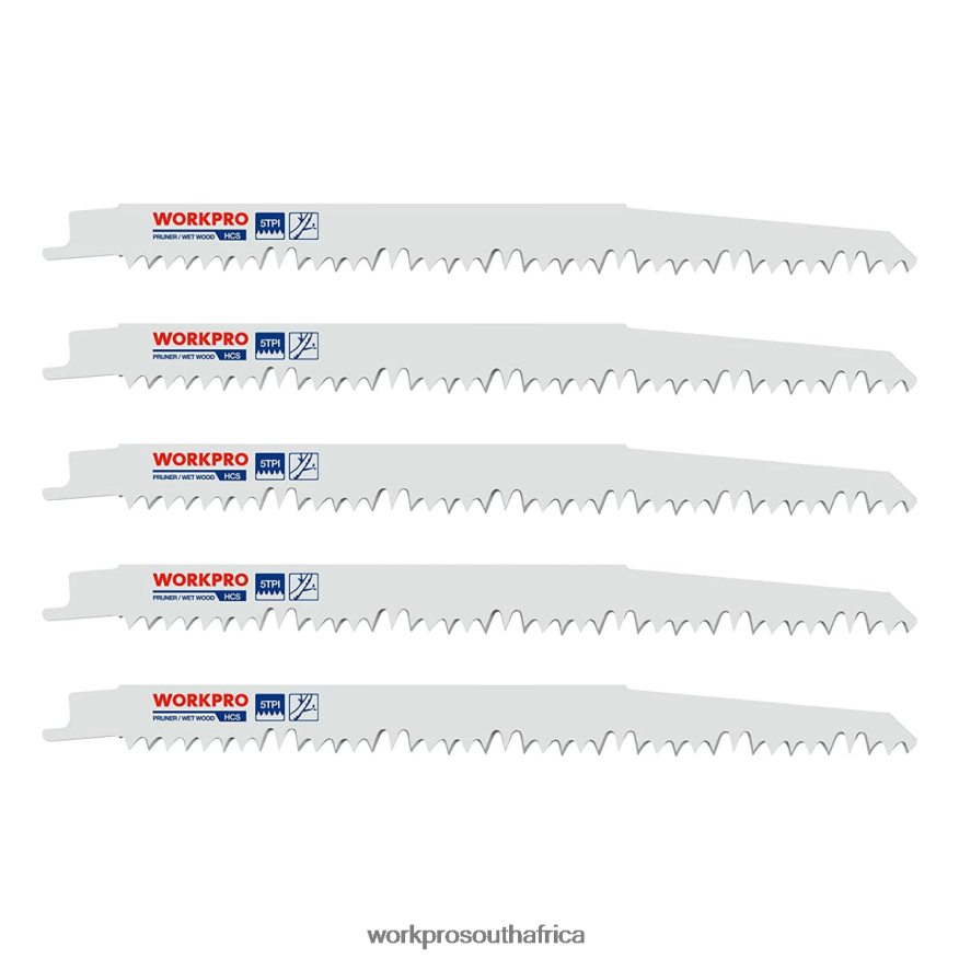 ZA WORKPRO 5 Pcs 9-Inch Wood Pruning Reciprocating Saw Blade Set Helpful 4B8V2T208 Tool