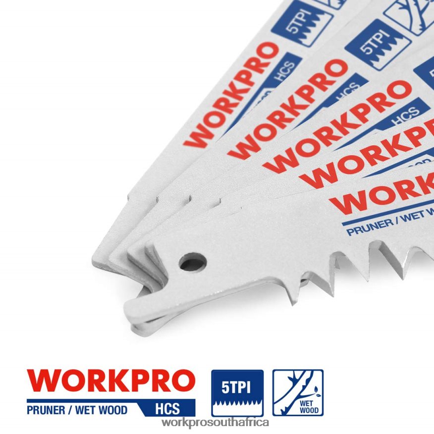 ZA WORKPRO 5 Pcs 9-Inch Wood Pruning Reciprocating Saw Blade Set Helpful 4B8V2T208 Tool