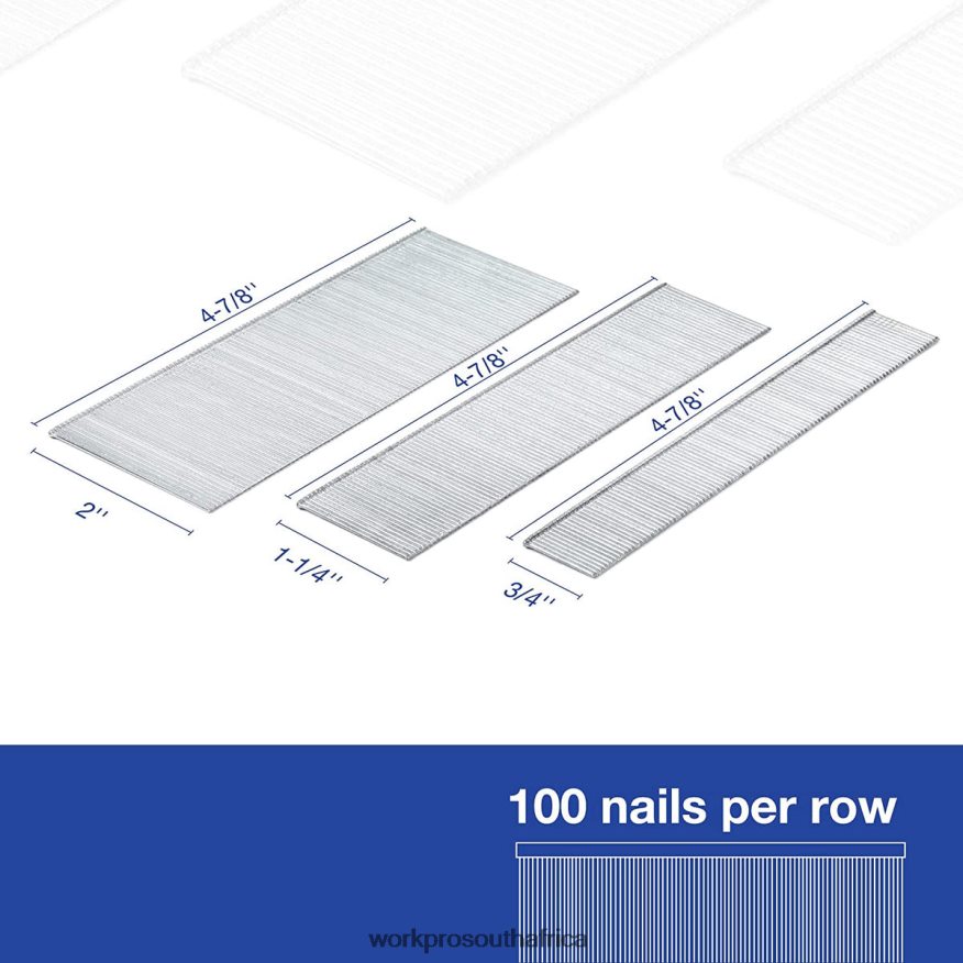 ZA WORKPRO 6000 Count Universal 18 Gauge Brad Nails for Pneumatic Electric Brad Nailer Helpful 4B8V2T207 Tool