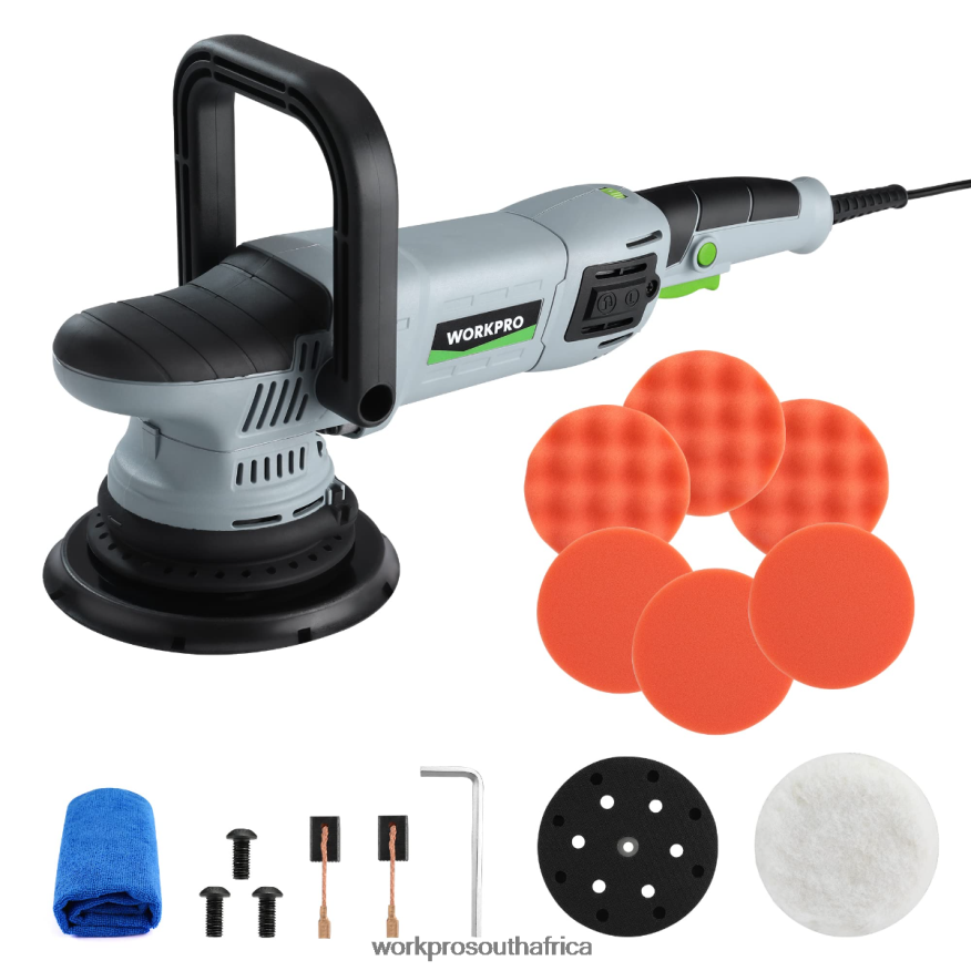ZA WORKPRO Buffer Polisher, 6-inch 1080W Dual Action Random Orbital Polish Kit Morden 4B8V2T240 Tool