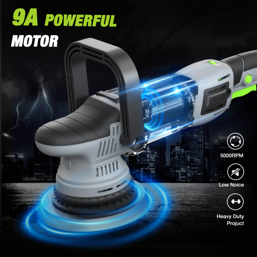 ZA WORKPRO Buffer Polisher, 6-inch 1080W Dual Action Random Orbital Polish Kit Morden 4B8V2T240 Tool