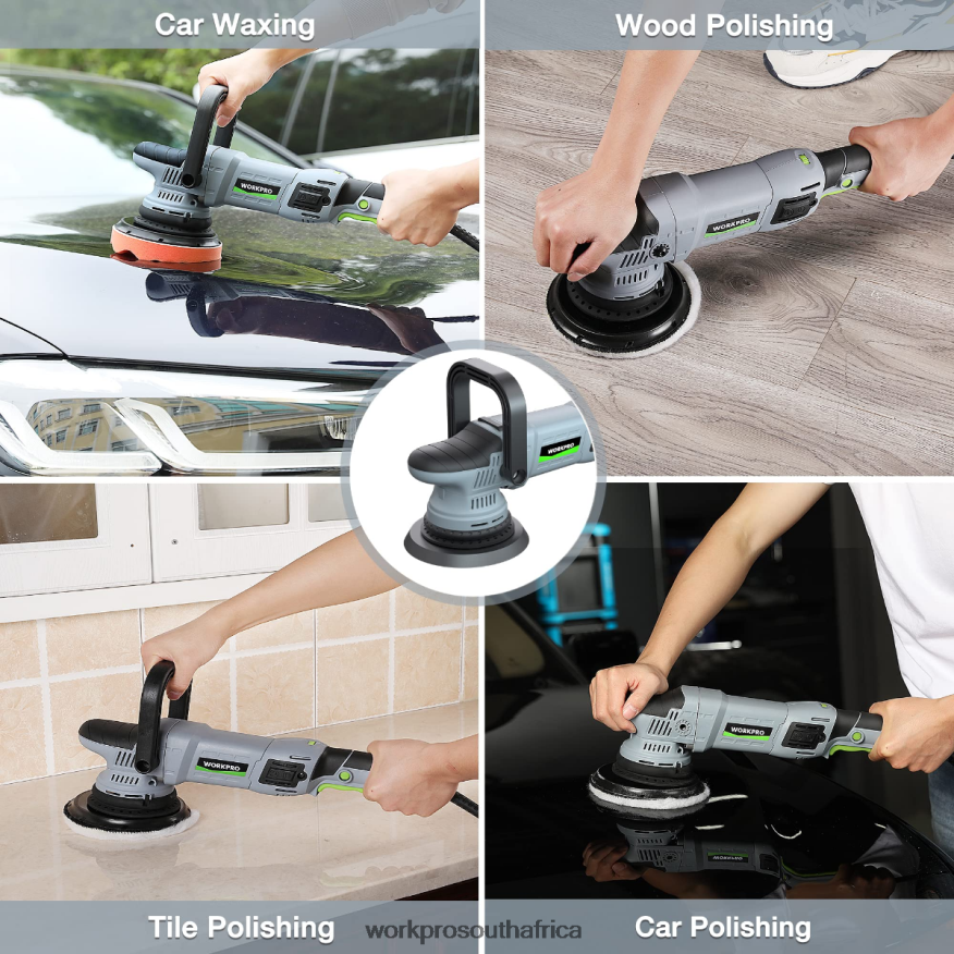 ZA WORKPRO Buffer Polisher, 6-inch 1080W Dual Action Random Orbital Polish Kit Morden 4B8V2T240 Tool