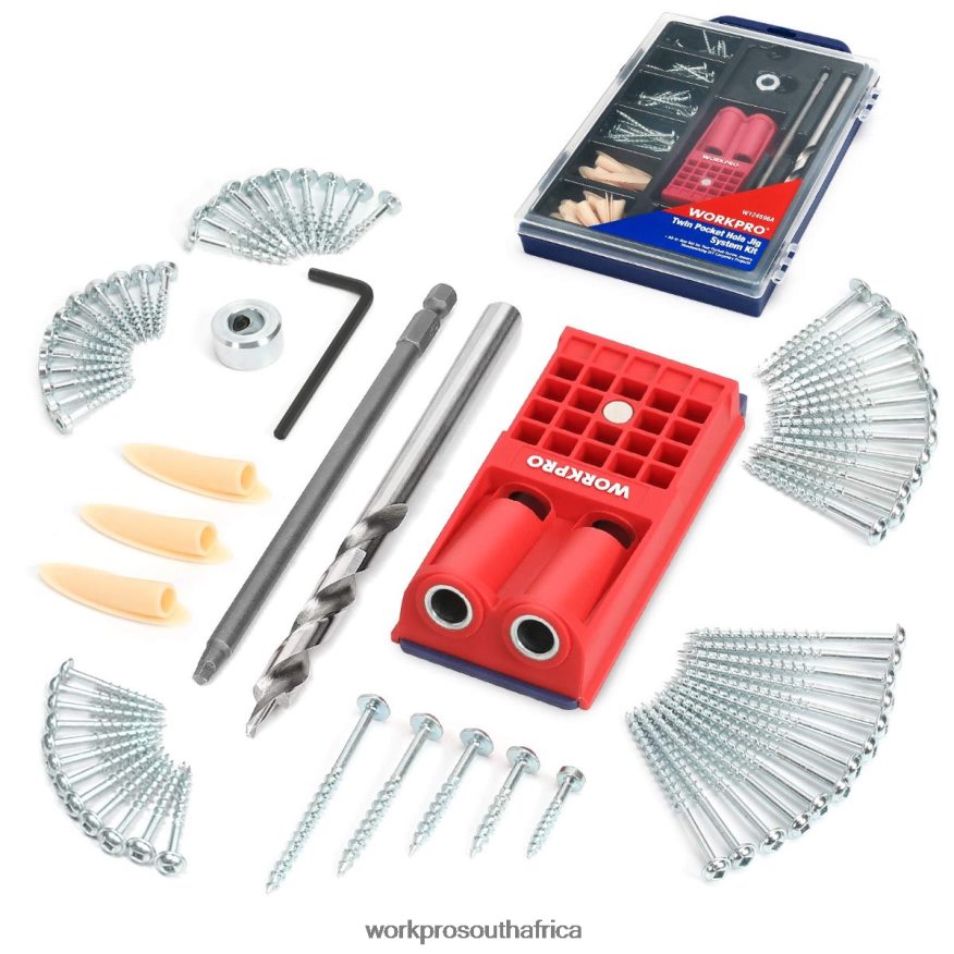 ZA WORKPRO Plastic Plugs Coarse Square Driver Screws Pocket Hole Jig Kit Morden 4B8V2T201 Tool