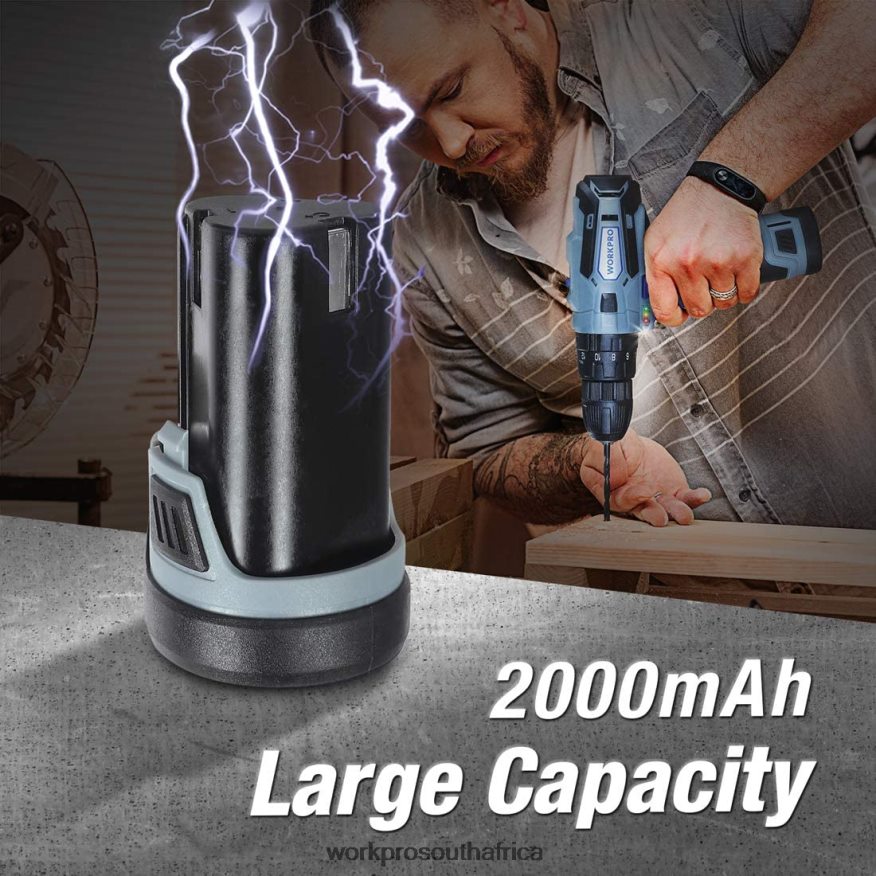 ZA WORKPRO 12V 2.0Ah Lithium-ion Battery Pack Helpful 4B8V2T224 Tool
