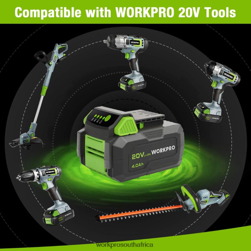 ZA WORKPRO 20V 4.0Ah Lithium-ion Battery Pack Morden 4B8V2T217 Tool