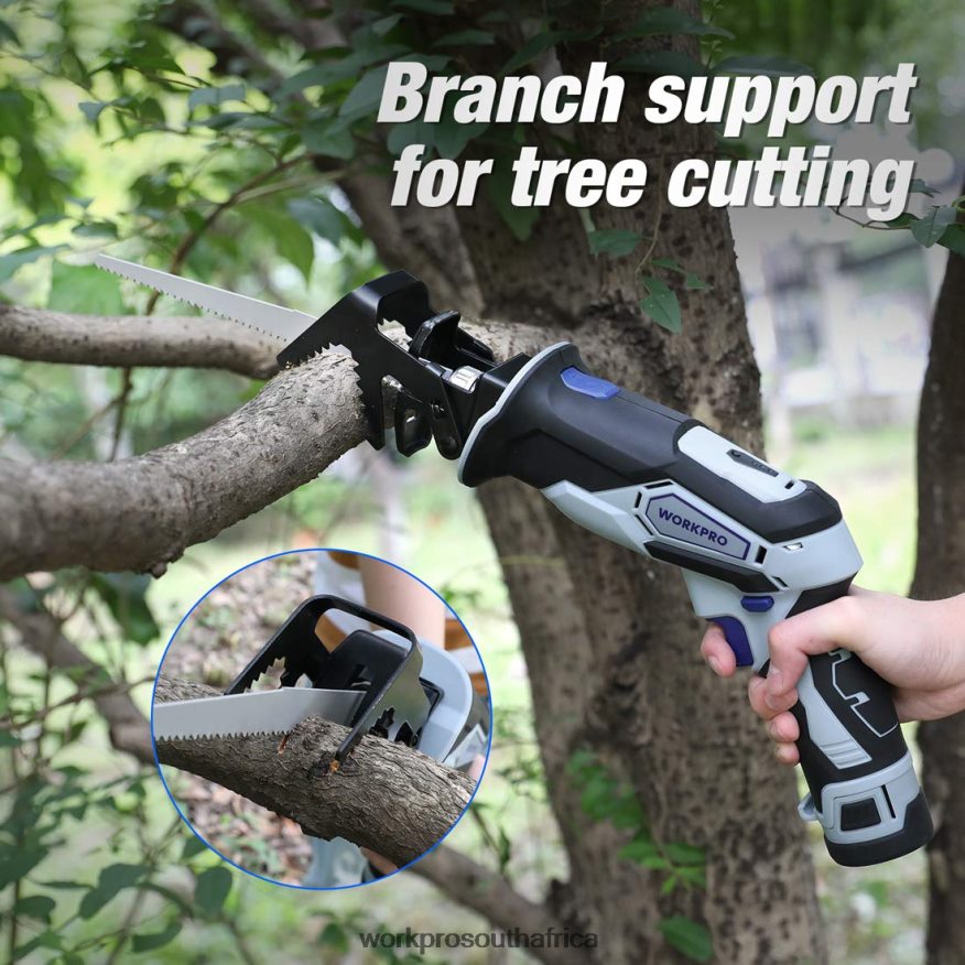 ZA WORKPRO 12V Cordless Reciprocating Saw with Clamping Jaw Useful 4B8V2T185 Tool